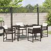 vidaXL Garten Essgruppe 5 pcs Braun Poly-Rattan