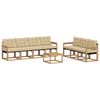 vidaXL Outdoor-Sofagarnitur 8 stk. Wei&szlig; und Beige
