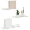 vidaXL Schwebendes Regal Wandmontiert 3 pcs Wei&szlig; 40 x 9 x 2,5 cm Stahl