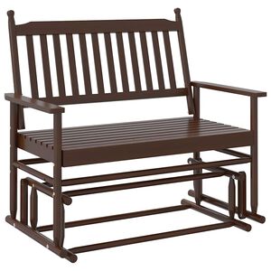 vidaXL Schaukelbank Braun 118x70x104,5 cm Massivholz Pappel