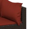 vidaXL 3-tlg. Garten-Lounge-Set mit Kissen Braun Poly Rattan
