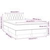 vidaXL Boxspringbett mit Matratze & LED Dunkelgrau 120x200 cm Stoff