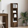 vidaXL B&uuml;cherregal Braun Eichen-Optik 31x24x127 cm Holzwerkstoff
