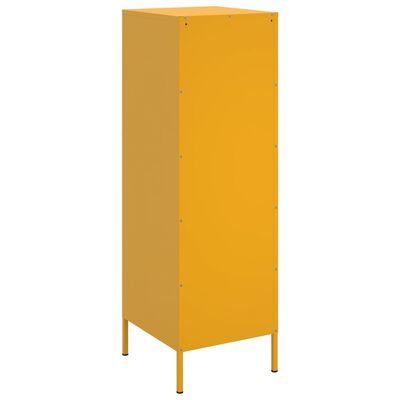 vidaXL Highboard Senfgelb 36x39x113 cm Stahl