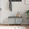 vidaXL Flurbank mit Kissen mit Speicher Beton Grau 60 x 38 x 46 cm