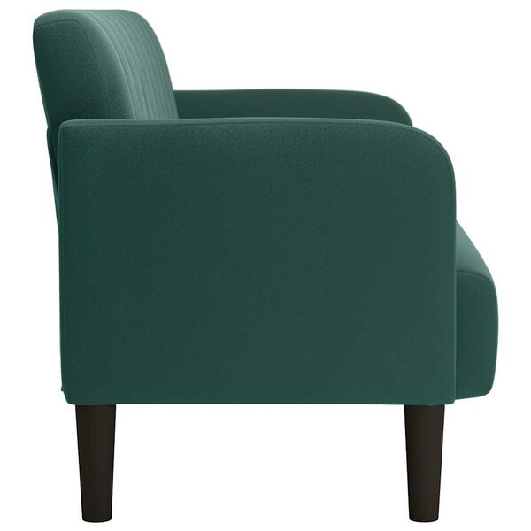 vidaXL Zweisitzer-Sofa Dunkelgr&uuml;n 109 cm Samt