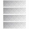 vidaXL Stufenmatten 4 stk. 70 x 20 cm Silber Aluminium Rechtwinklig