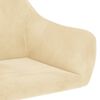 vidaXL Esszimmerstuhl Drehbar Creme Samt