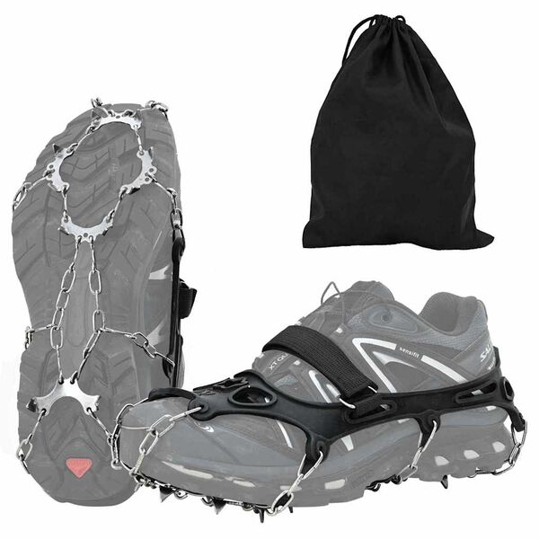 vidaXL Eiskrallen f&uuml;r Schuhe Schwarz S