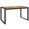 vidaXL Gartentisch Grau 140 x 80 x 75 cm Massivholz Akazie