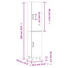 vidaXL Highboard Wei&szlig; 34,5x34x180 cm Holzwerkstoff