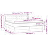 vidaXL Boxspringbett mit Matratze Schwarz 160x200 cm Stoff