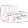 vidaXL Boxspringbett mit Matratze Schwarz 180x200 cm Stoff