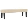 vidaXL Boxspringbett mit Matratze Creme 140 x 200 cm Stoff