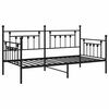 vidaXL Tagesbettrahmen Schwarz 107 x 203 cm Stahl