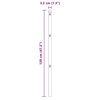 vidaXL Zaunpfosten 7 pcs Silber Stahl