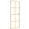 vidaXL Innent&uuml;r Schlank Golden 76x201,5 cm Hartglas und Aluminium