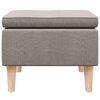 vidaXL Hocker mit Holzbeinen Taupe Stoff