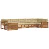 vidaXL Outdoor-Sofagarnitur 7 stk. Natur und Beige Massivholz Akazie