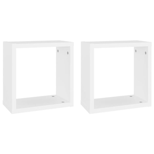 vidaXL W&uuml;rfelregale 2 Stk. Wei&szlig; 30x15x30 cm