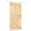 vidaXL Schiebet&uuml;r 100 x 210 cm Massivkiefer (Unbehandelt)