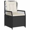 vidaXL Garten Essgruppe 9 pcs Schwarz Poly-Rattan