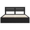 vidaXL Bettrahmen Schwarz 200 x 200 cm Massives Kiefernholz