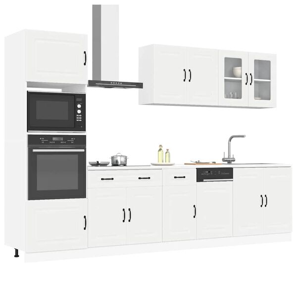 vidaXL 7-tlg. K&uuml;chenschrank-Set Kalmar Wei&szlig; Holzwerkstoff