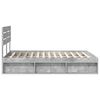vidaXL Bettrahmen mit Kopfteil Beton 140 x 190 cm Massives Kiefernholz