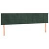 vidaXL Boxspringbett mit Matratze Dunkelgr&uuml;n 200x200 cm Samt