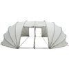 vidaXL Poolzelt Kuppel Grau 538 x 440 x 204 cm