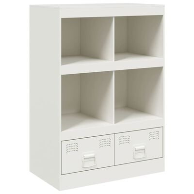 vidaXL Highboard Weiß 67x39x95 cm Stahl