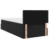 vidaXL Ottoman-Bett mit Matratze & LEDs Schwarz 90x200 cm Samt