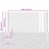 vidaXL Zaun mit Pfosten Grau 0,8 x 25 m Stahl