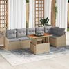 vidaXL Garten Essgruppe mit Kissen 7 pcs Beige und Grau