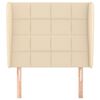 vidaXL Kopfteil mit Ohren Creme 83x23x118/128 cm Stoff