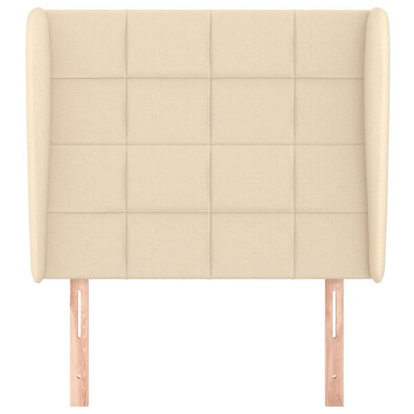 vidaXL Kopfteil mit Ohren Creme 83x23x118/128 cm Stoff