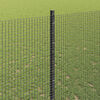vidaXL Zaun mit Pfosten Grau 1,4 x 10 m Stahl und PVC