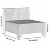 vidaXL 5-tlg. Garten-Lounge-Set mit Kissen Grau Poly Rattan