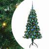 vidaXL Eckiger k&uuml;nstlicher Weihnachtsbaum Gr&uuml;n 150 cm PVC und Metall