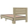 vidaXL Bettgestell Sonoma-Eiche 75x190 cm Holzwerkstoff und Metall
