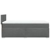 vidaXL Boxspringbett mit Matratze Dunkelgrau 90x200 cm Stoff