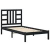vidaXL Massivholzbett Schwarz 90x190 cm