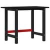 vidaXL Werkbank Dunkelbraun 100x60x81,5 cm Massivholz Eiche