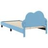 vidaXL Kinderbettgestell mit Kopfteil mit Kopfteil Blau 90 x 200 cm PU