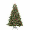 vidaXL K&uuml;nstlicher Weihnachtsbaum mit 300 LEDs Gr&uuml;n 180 cm PE und PVC