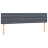 vidaXL Boxspringbett mit Matratze Dunkelgrau 180x210 cm Samt
