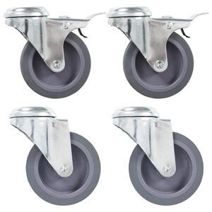 vidaXL Lenkrollen mit Bolzenloch 4 Stk. 75 mm