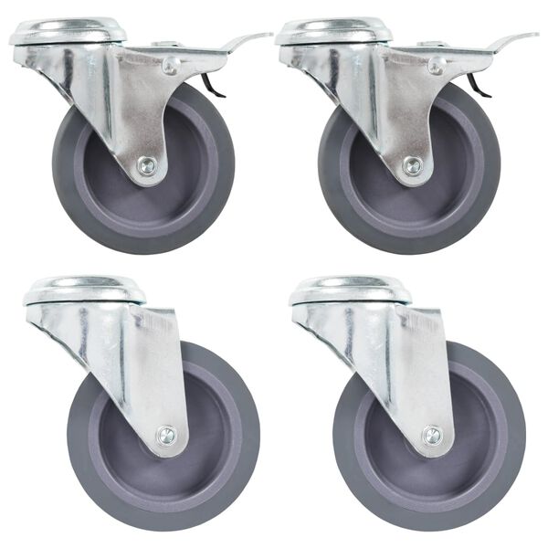 vidaXL Lenkrollen mit Bolzenloch 4 Stk. 75 mm