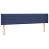vidaXL LED Kopfteil Blau 163x16x78/88 cm Stoff
